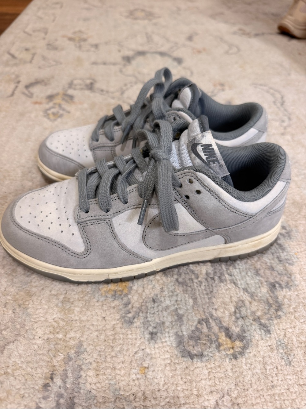 Nike Women’s Low-Top Sneakers in Light Gray and White
